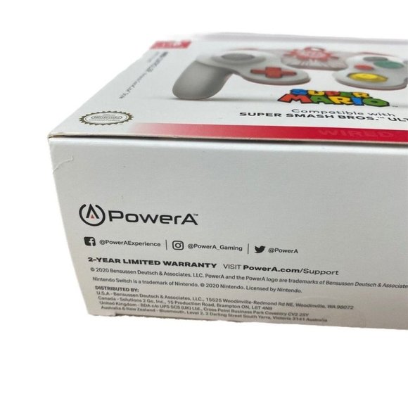 Super Mario Wired Nintendo Switch Controller Gamecube Layout Gray NEW Smash bros - Picture 6 of 7